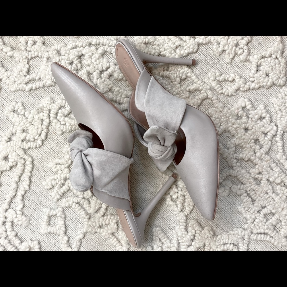 AD and Daughters / Knotted Bow Heel Pointy Toe